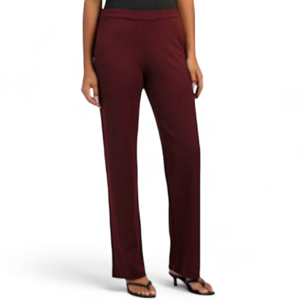 Rachel Zoe burgundy wine high rise straight leg stretch dress pants size 4